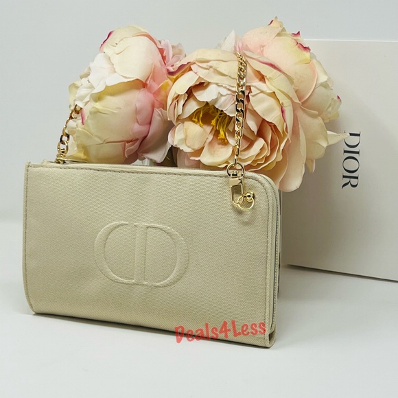 Dior Crossbody Bag Pouch Purse Removable Chain Strap DIOR Logo New in Box - Picture 5 of 8